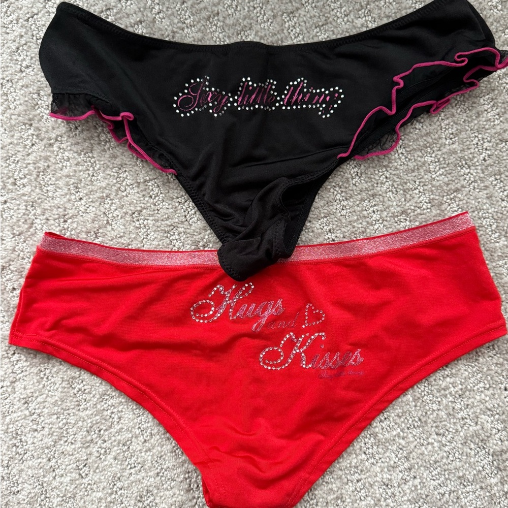 Black and Red Victoria’s Secret Panties